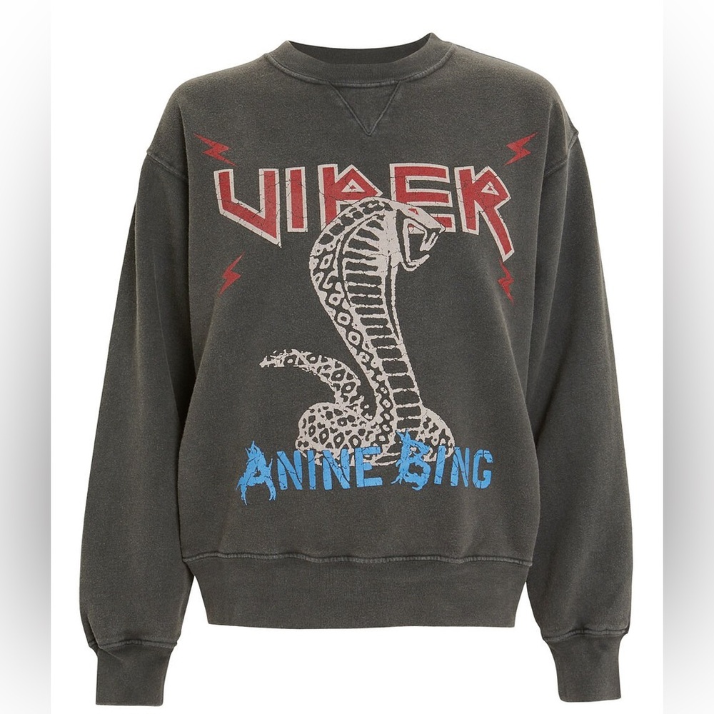 Anine Bing Cobra Viper Sweatshirt Size S